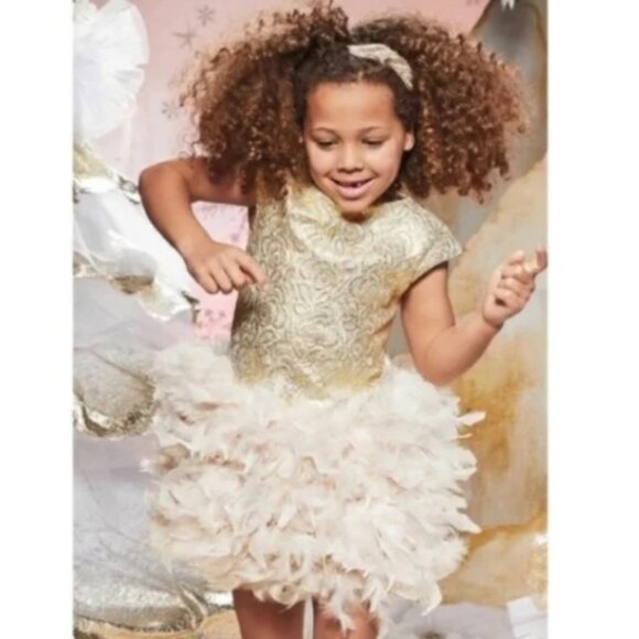 Chasing fireflies halabaloo feather party dress Size 6 - Picture 1 of 6